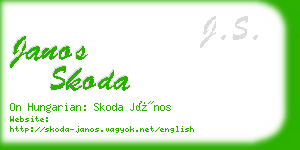 janos skoda business card